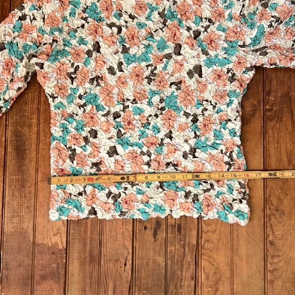 Women’s long sleeve high neck Anthropologie Dolan Floral stretch Blouse - Picture 4 of 6